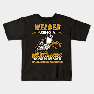 Funny welder Kids T-Shirt